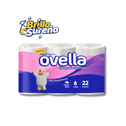 Papel Higiénico Ovella 22 mts x 6 rollos